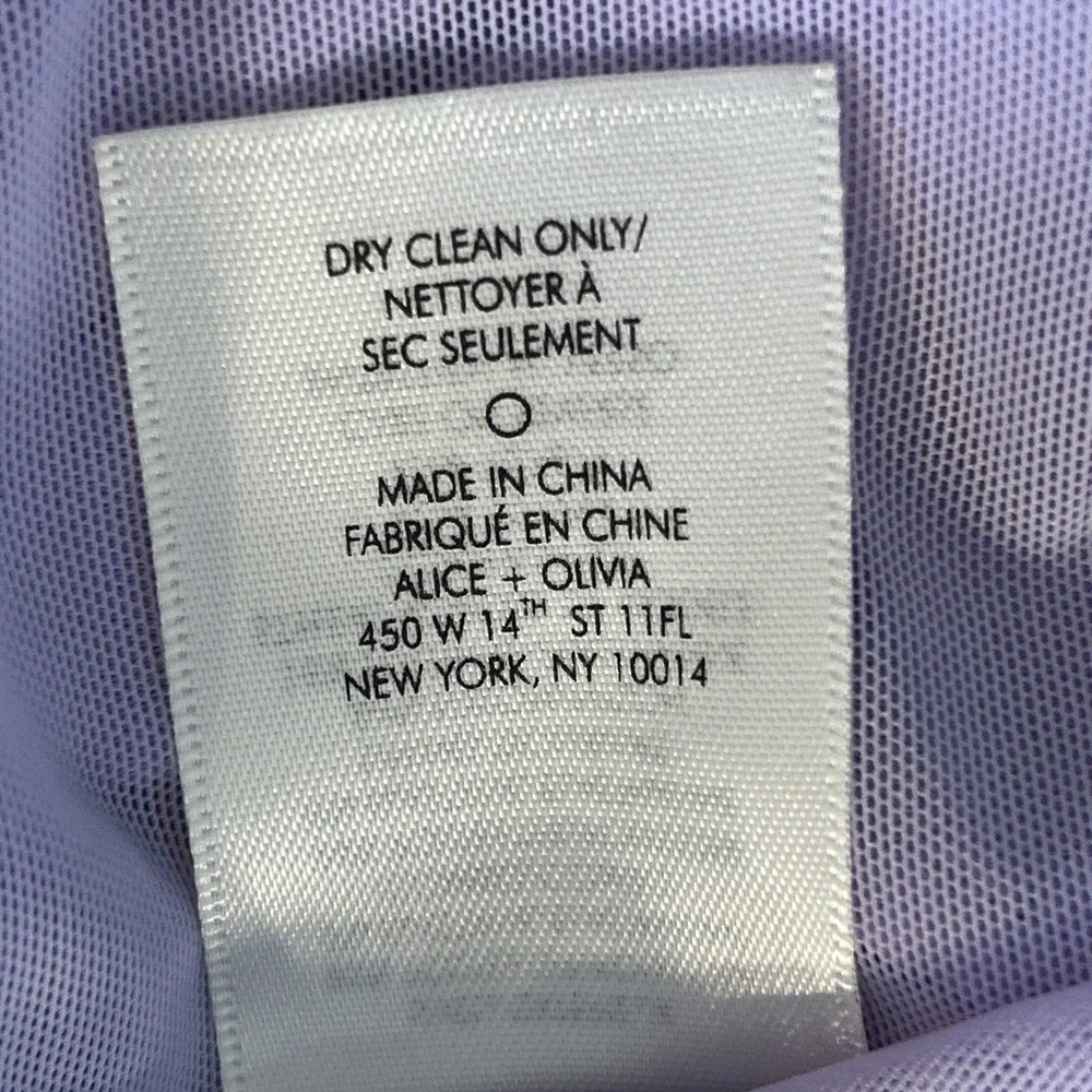 Alice + Olivia Havana Babydoll Cutout Dress Sz‎ 4 Going Out Mini Cocktail Purple
